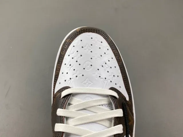 Nike x Off-White Air Jordan 1 Low Monogram Brown White Lifestyle Sneakers 5