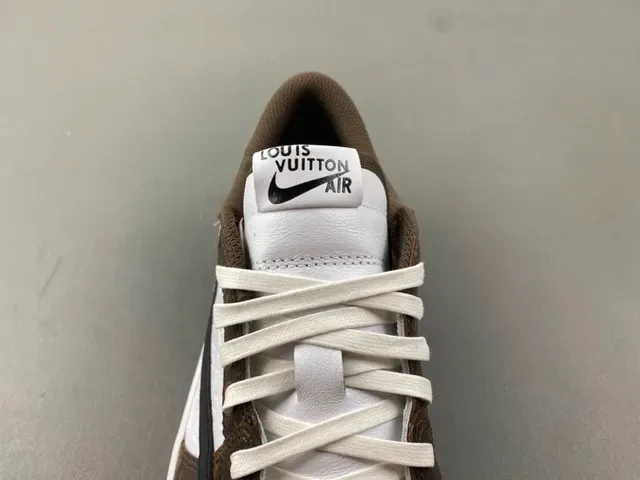 Nike x Off-White Air Jordan 1 Low Monogram Brown White Lifestyle Sneakers 6