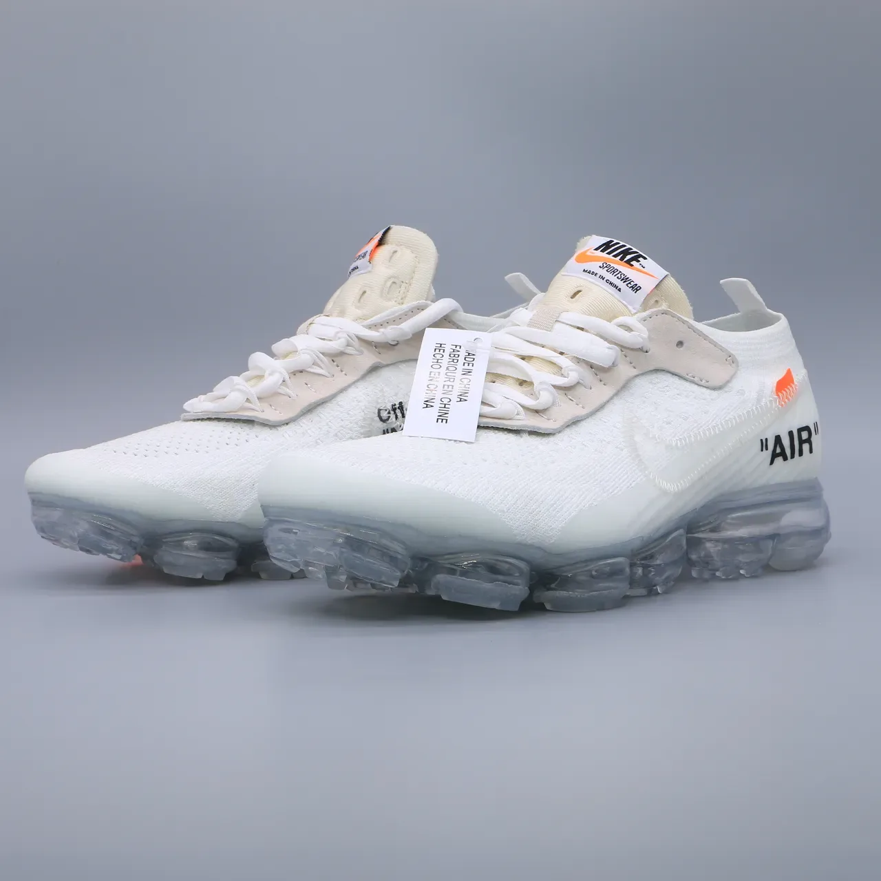Nike x Off-White Air VaporMax White Orange Lifestyle Sneakers 2