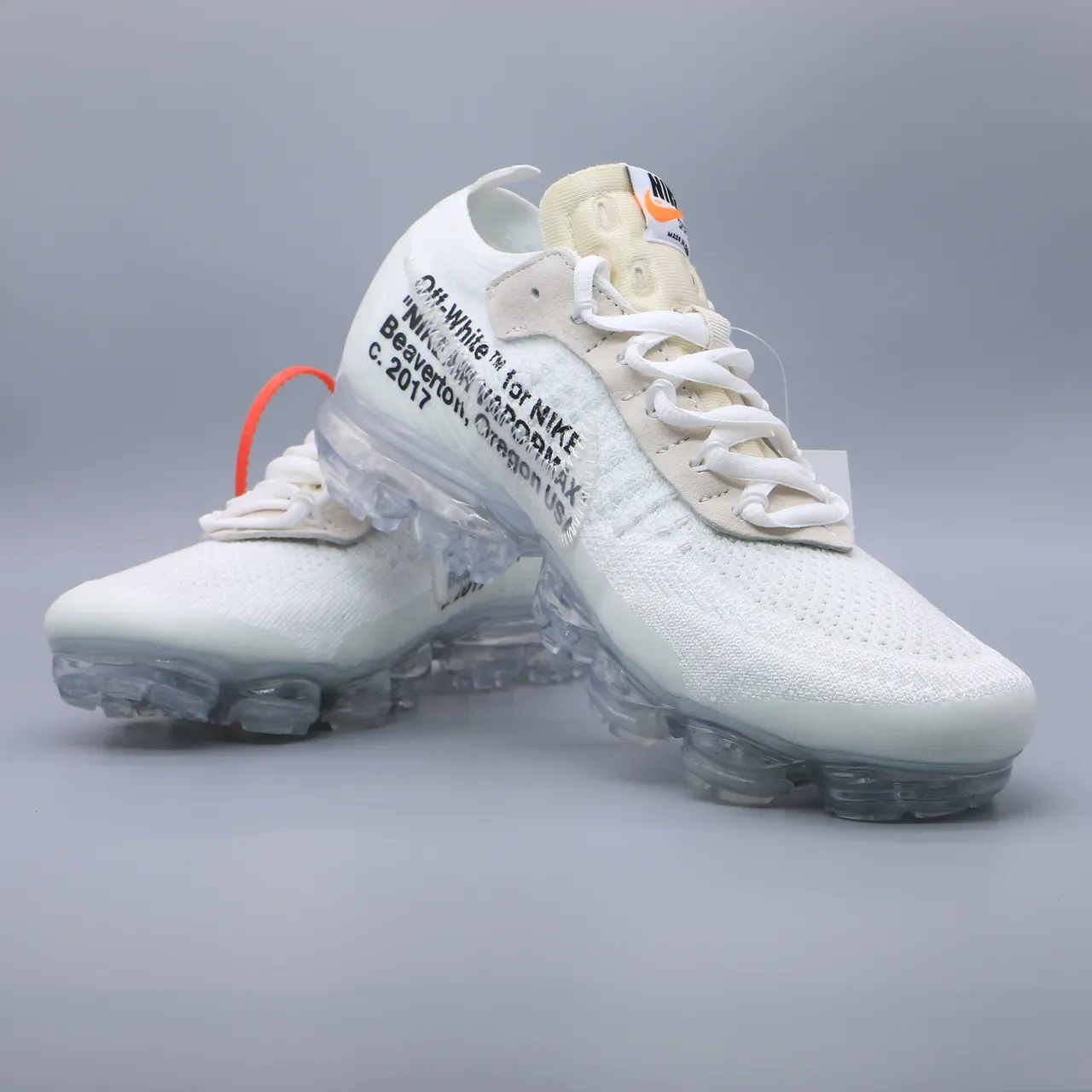 Nike x Off-White Air VaporMax White Orange Lifestyle Sneakers 4