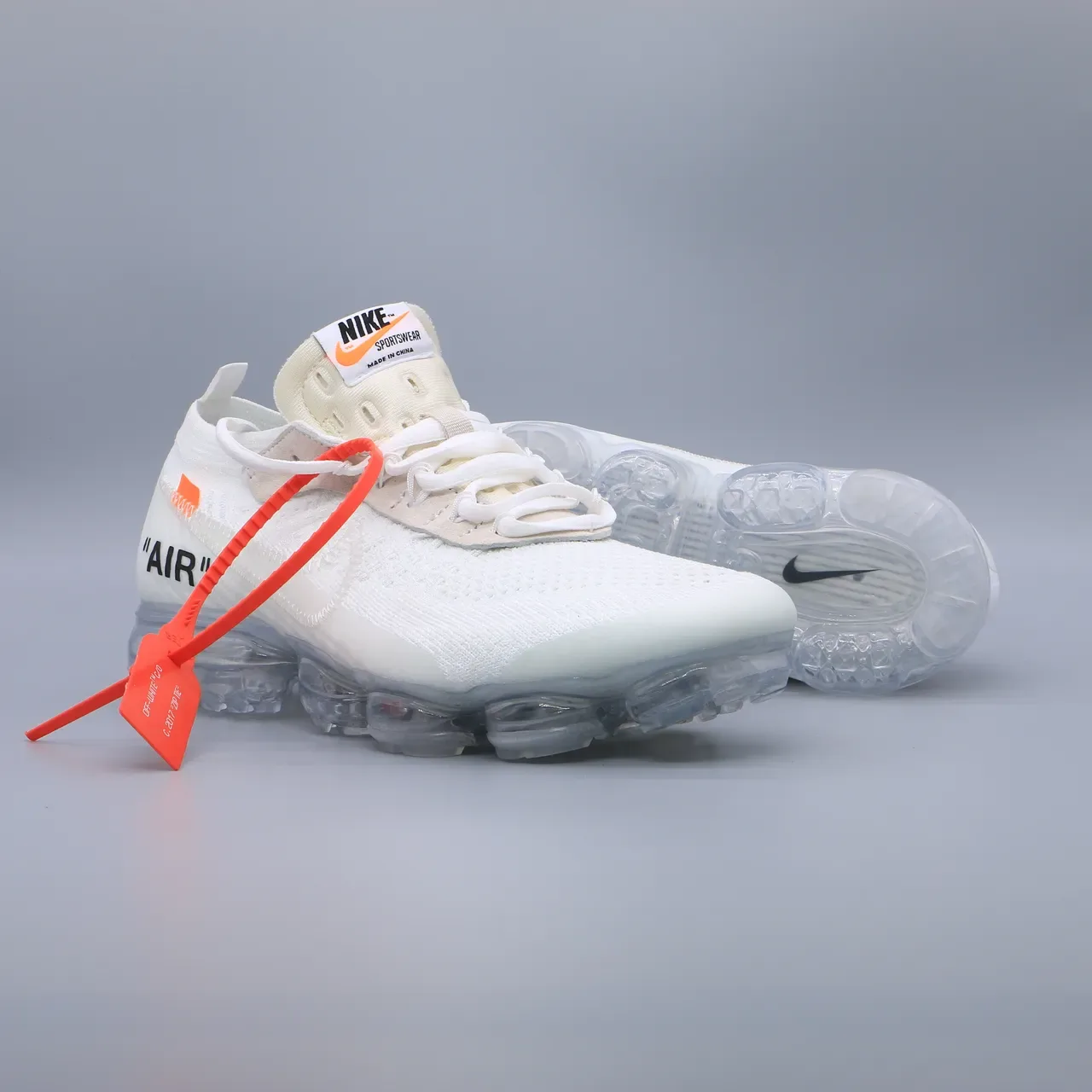 Nike x Off-White Air VaporMax White Orange Lifestyle Sneakers 5