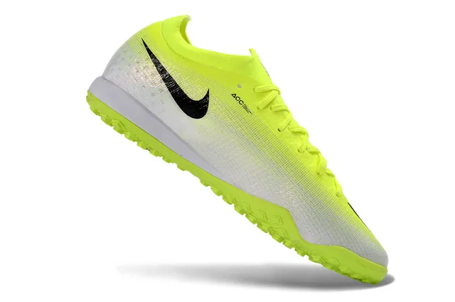 Nike Jaune Noir Atomknit Tige tricotée Col bas Turf Chaussures de football 2