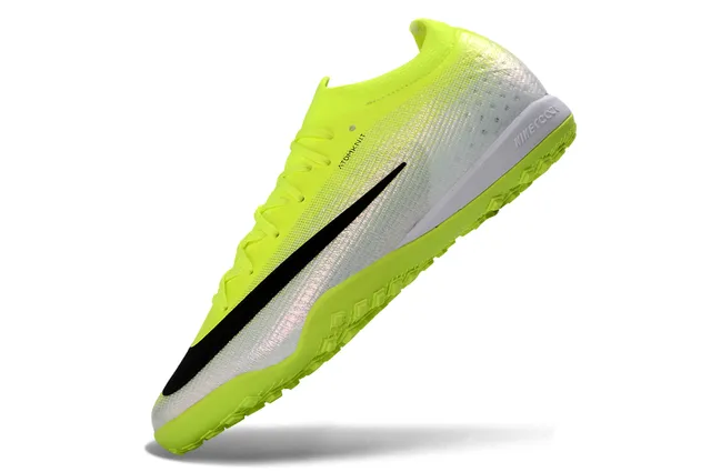 Nike Jaune Noir Atomknit Tige tricotée Col bas Turf Chaussures de football 3