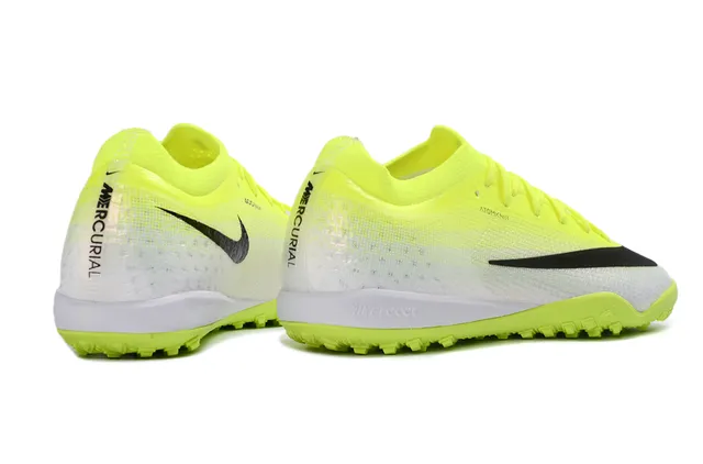 Nike Jaune Noir Atomknit Tige tricotée Col bas Turf Chaussures de football 5
