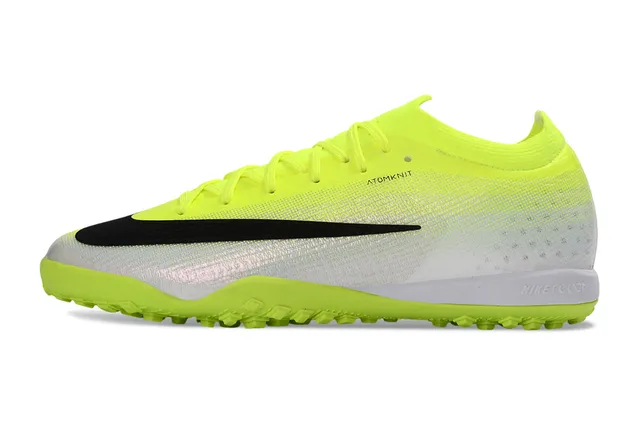 Nike Jaune Noir Atomknit Tige tricotée Col bas Turf Chaussures de football 7