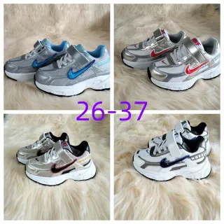 Nike Zoom 2K فضي أزرق وسط الكعب شبكي وطبقة صناعية علوية أحذية رياضية كثيفة