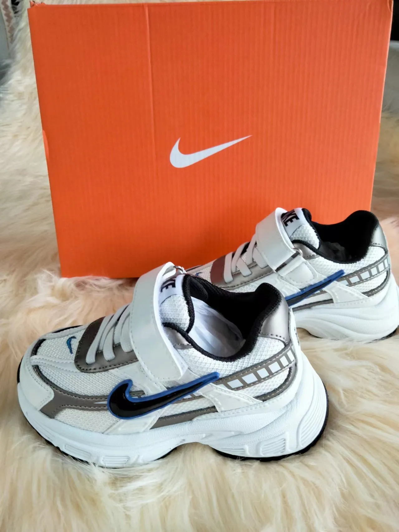 Nike Zoom 2K Silver Blue Midsole Mesh And Synthetic Overlay Upper Chunky Sneakers 5