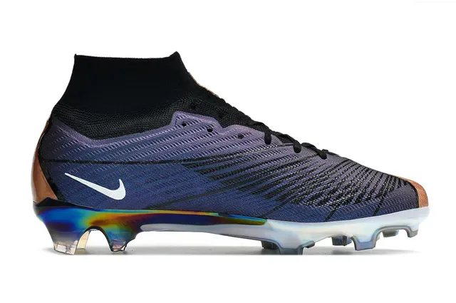 Nike Zoom Air Upper Tricot Navy Multicolore Holographic Soleplate Chaussures de Football Firm-Ground 5