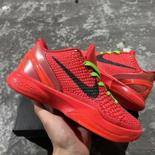 Nike Zoom Kobe VI Red Black Neon Green Basketball Shoes