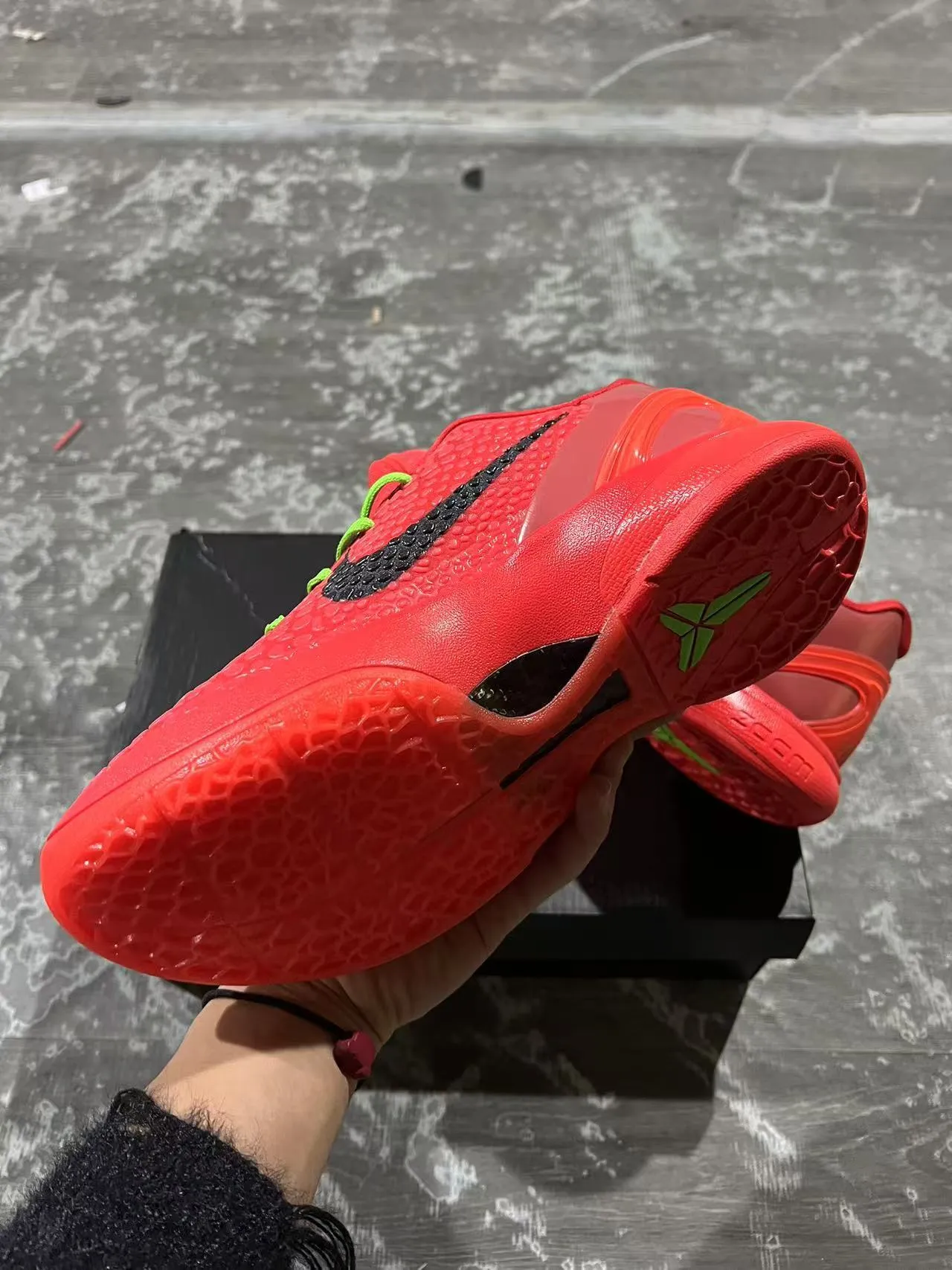 Nike Zoom Kobe VI Red Black Neon Green Chaussures de Basketball 6