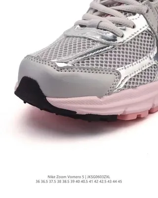 Nike Zoom Vomero 5 Gray Pink Running Shoes 8