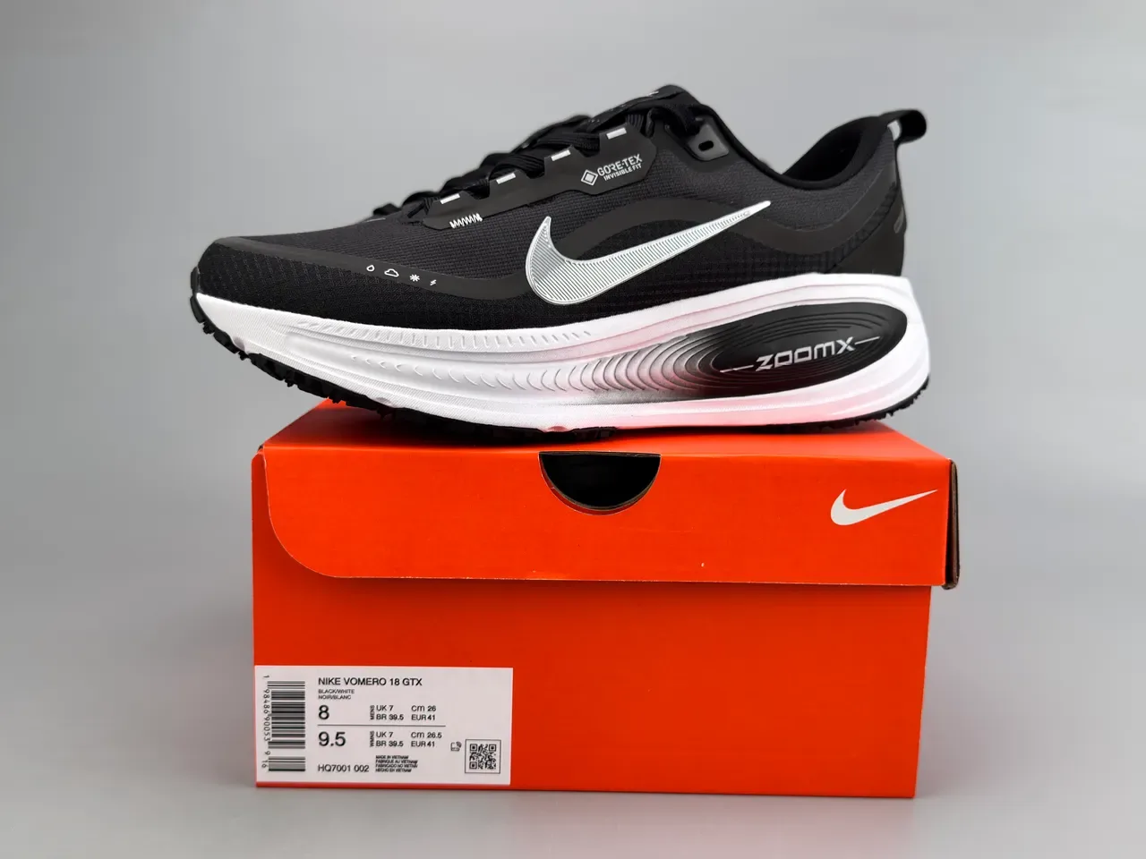 Nike ZoomX Chaussures Running Noir Blanc Argent 2