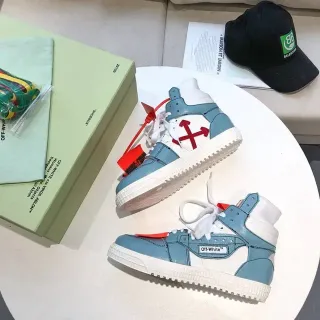 Off-White Air Jordan 1 Chaussures Lifestyle Bleu High-Top Design Industriel