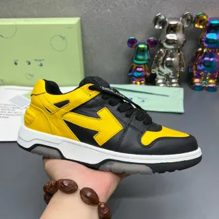 Off-White Arrow سنيكر أسود أصفر أحذية أسلوب حياة