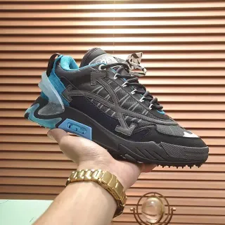 Off-White حذاء رياضي أسود أزرق سول صناعية بسحاب Air Unit كاجوال