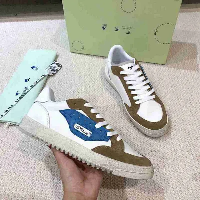 Off-White Couple Fund Beige baskets lifestyle basses à semelle cupsole 2