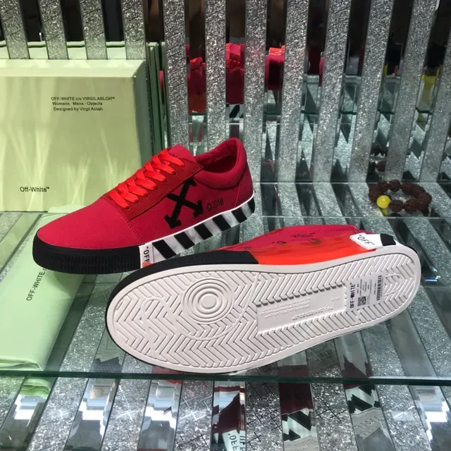 Off-White Industrial Low Red Black White Lifestyle Sneakers 2