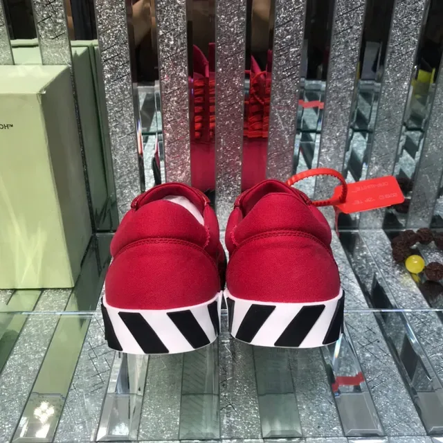 Off-White Industrial Low Red Black White Lifestyle Sneakers 3