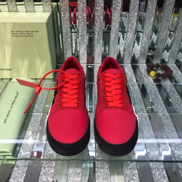 Off-White Industrial Low Red Black White Lifestyle Sneakers 4