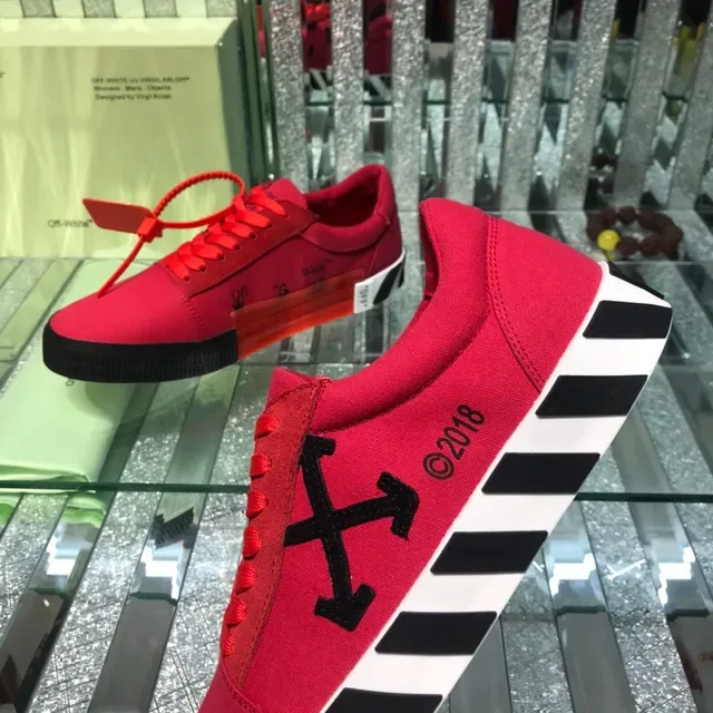 Off-White Industrial Low Red Black White Lifestyle Sneakers 6