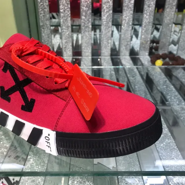 Off-White Industrial Low Red Black White Lifestyle Sneakers 7