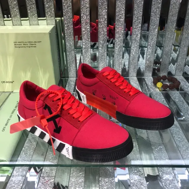 Off-White Industrial Low Red Black White Lifestyle Sneakers 8