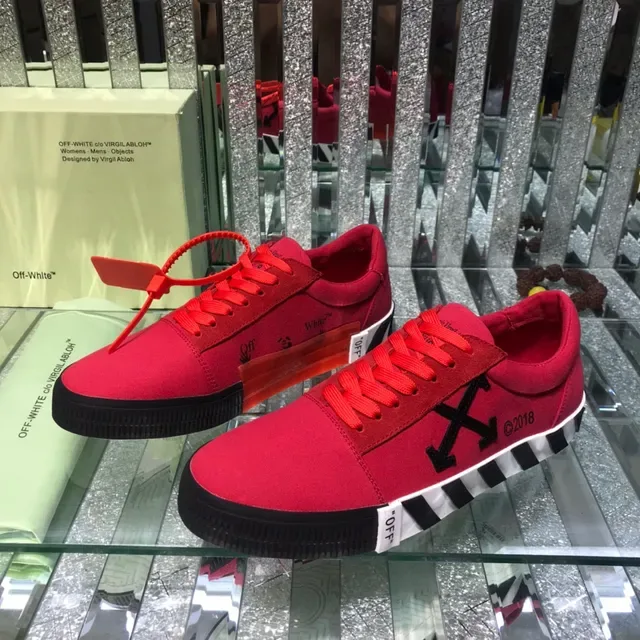 Off-White Industrial Low Red Black White Lifestyle Sneakers 9