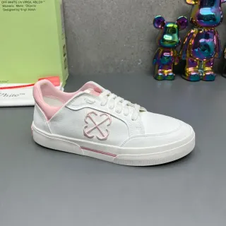 Off-White حذاء رياضي أسلوب حياة وردي منخفض جلد