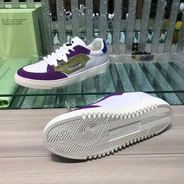 Off-White 紫色 对角面板构造 混合材质鞋面 生活方式运动鞋 2