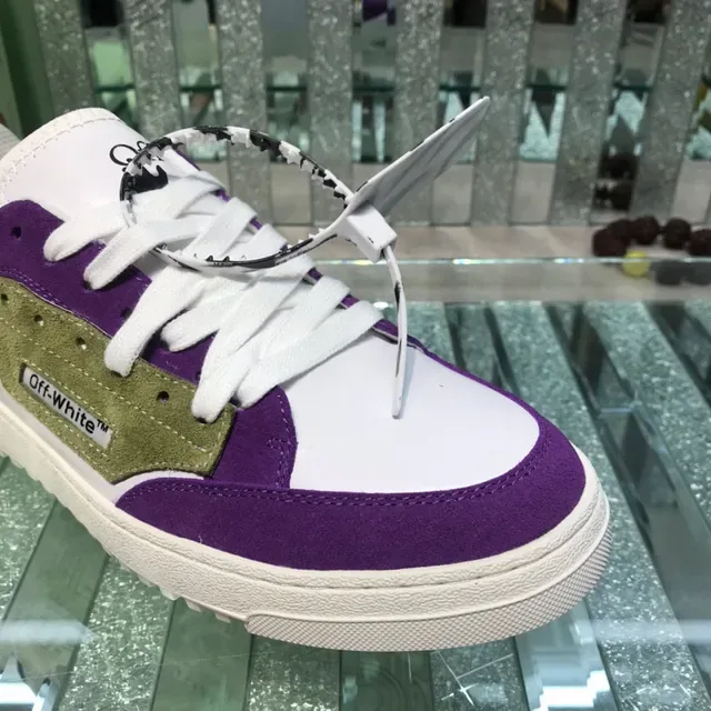 Off-White 紫色 对角面板构造 混合材质鞋面 生活方式运动鞋 6