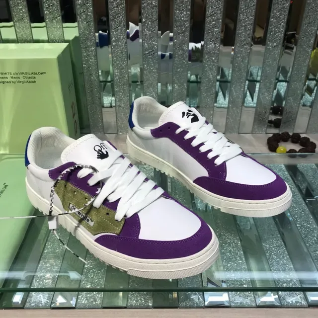 Off-White 紫色 对角面板构造 混合材质鞋面 生活方式运动鞋 7