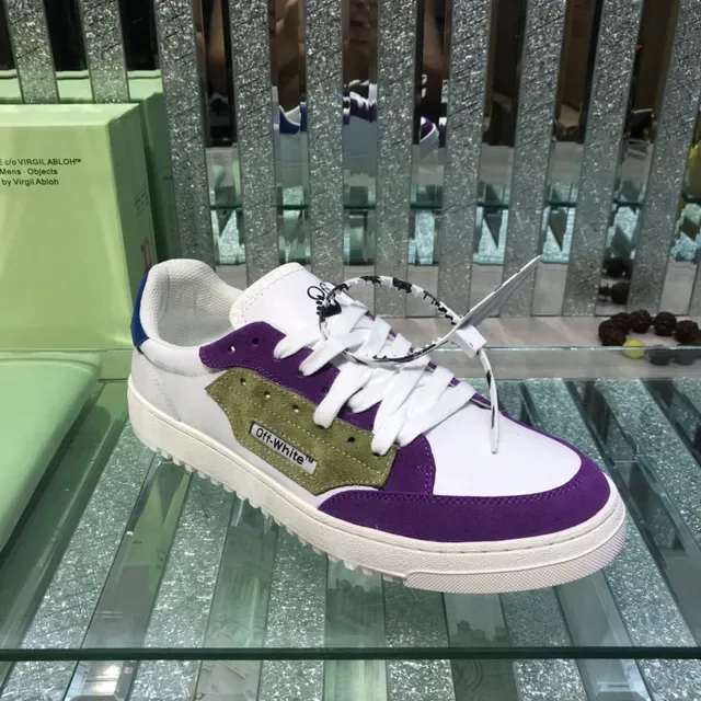 Off-White 紫色 对角面板构造 混合材质鞋面 生活方式运动鞋 8