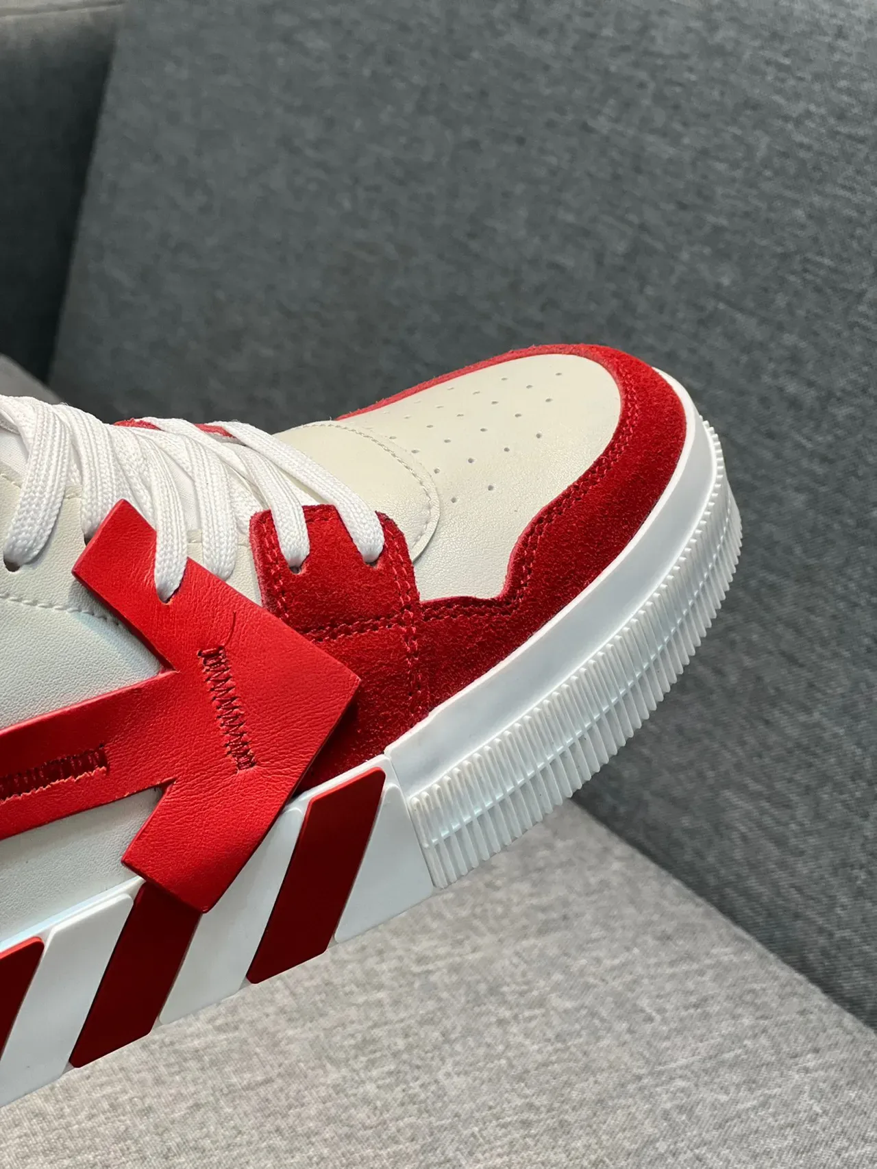 Off-White أحمر عالية الارتفاع صناعية زيب تاي حياة أحذية رياضية 4