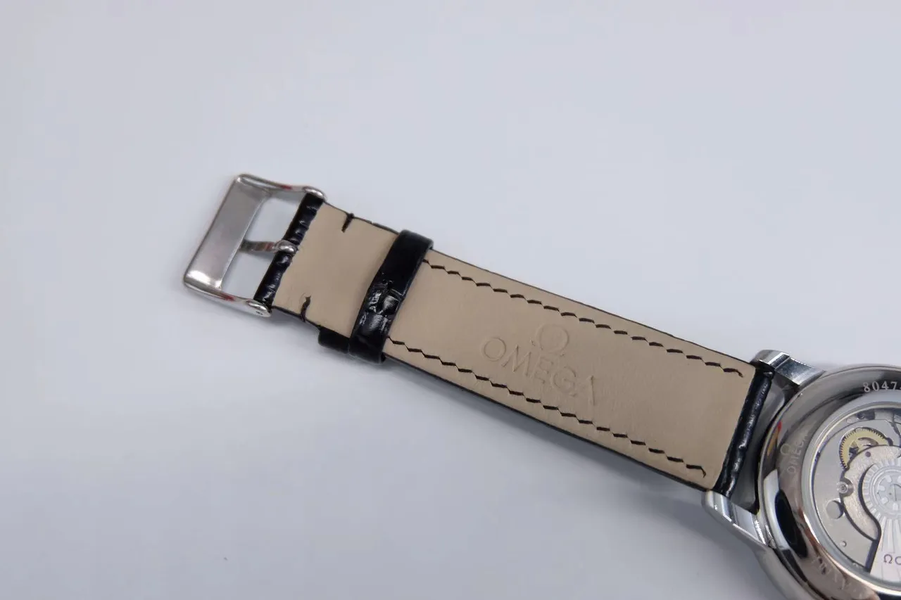 Omega De Ville কালো ডায়াল মেকানিক্যাল ঘড়ি 3