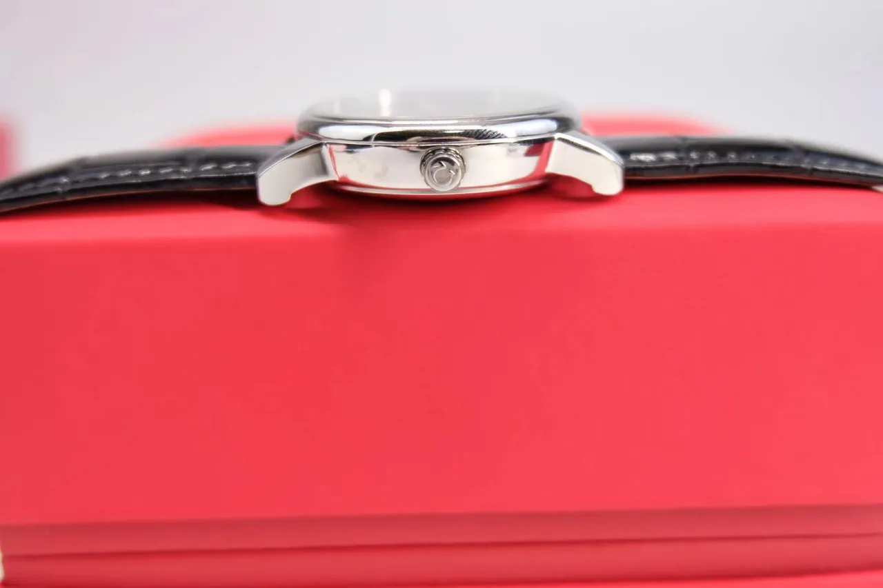 Omega De Ville কালো ডায়াল মেকানিক্যাল ঘড়ি 5