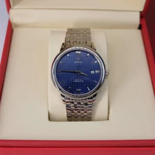 Omega De Ville Prestige Co-Axial Chronometer Blue Dial Mechanical Watch