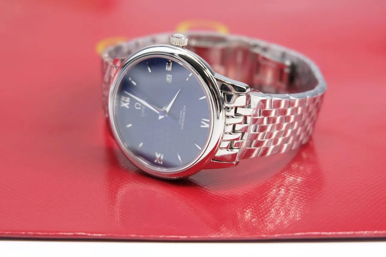Omega De Ville Prestige Co-Axial Chronometer Blue Dial Mechanical Watch 3