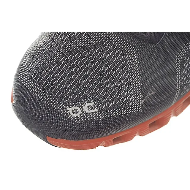 On Cloudmonster Gray Orange Running Shoes 7
