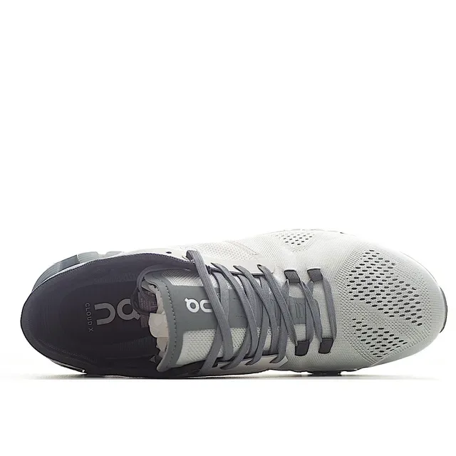 On Cloudmonster Light Gray Running Shoes 4