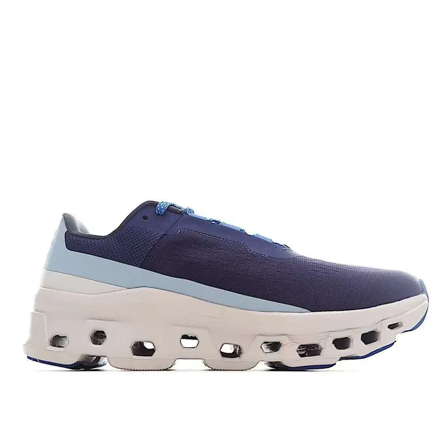 On Cloudmonster Navy and Sky Blue Running Shoes 8