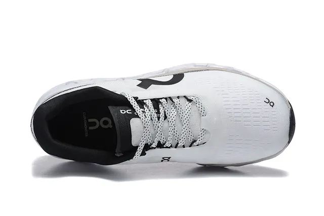 On Cloudmonster White Black Running Shoes 3