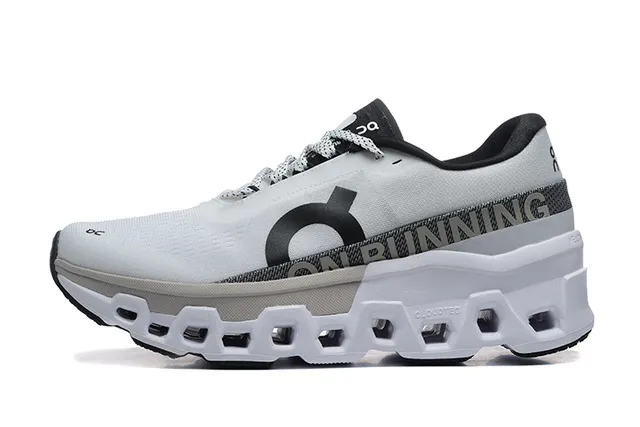 On Cloudmonster White Black Running Shoes 5