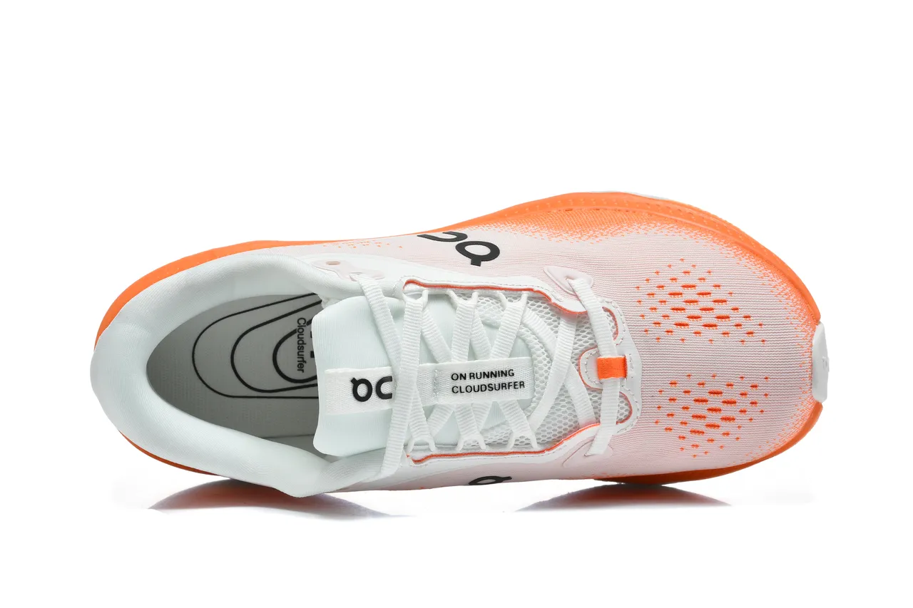 On Cloudsurfer 3 White Orange Running Shoes 2