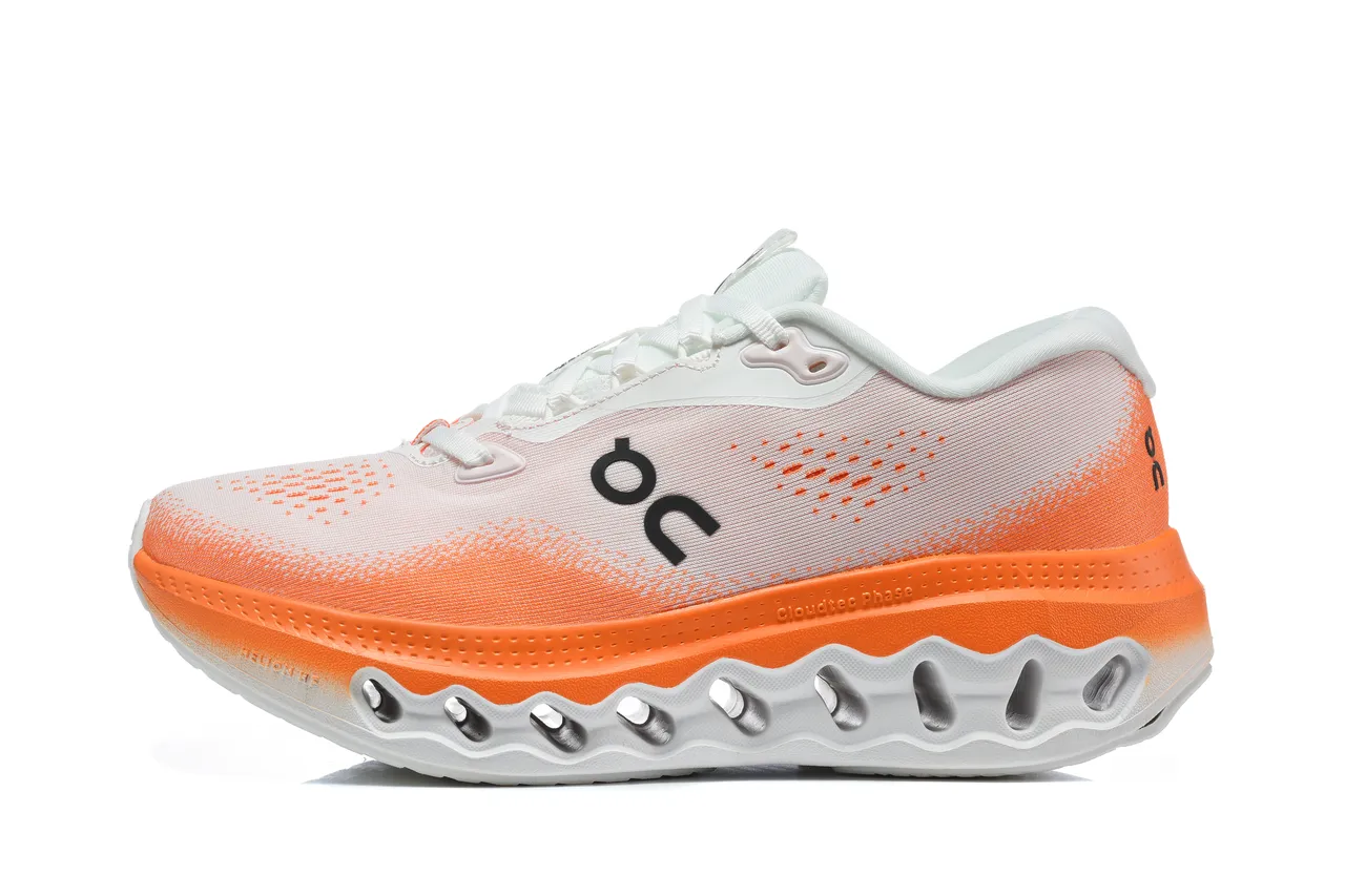 On Cloudsurfer 3 White Orange Running Shoes 4
