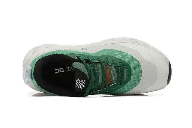 On Green White CloudTec Pod Sole Engineered Mesh Upper Running Shoes 4