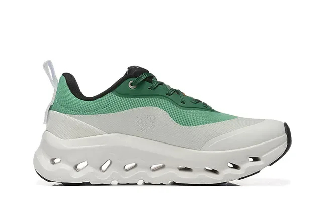 On Green White CloudTec Pod Sole Engineered Mesh Upper Running Shoes 5