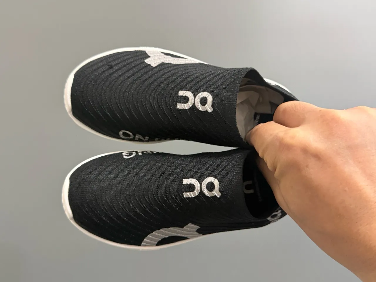 On White Green Knit Upper Sculpted CloudTec Midsole Running Shoes 3