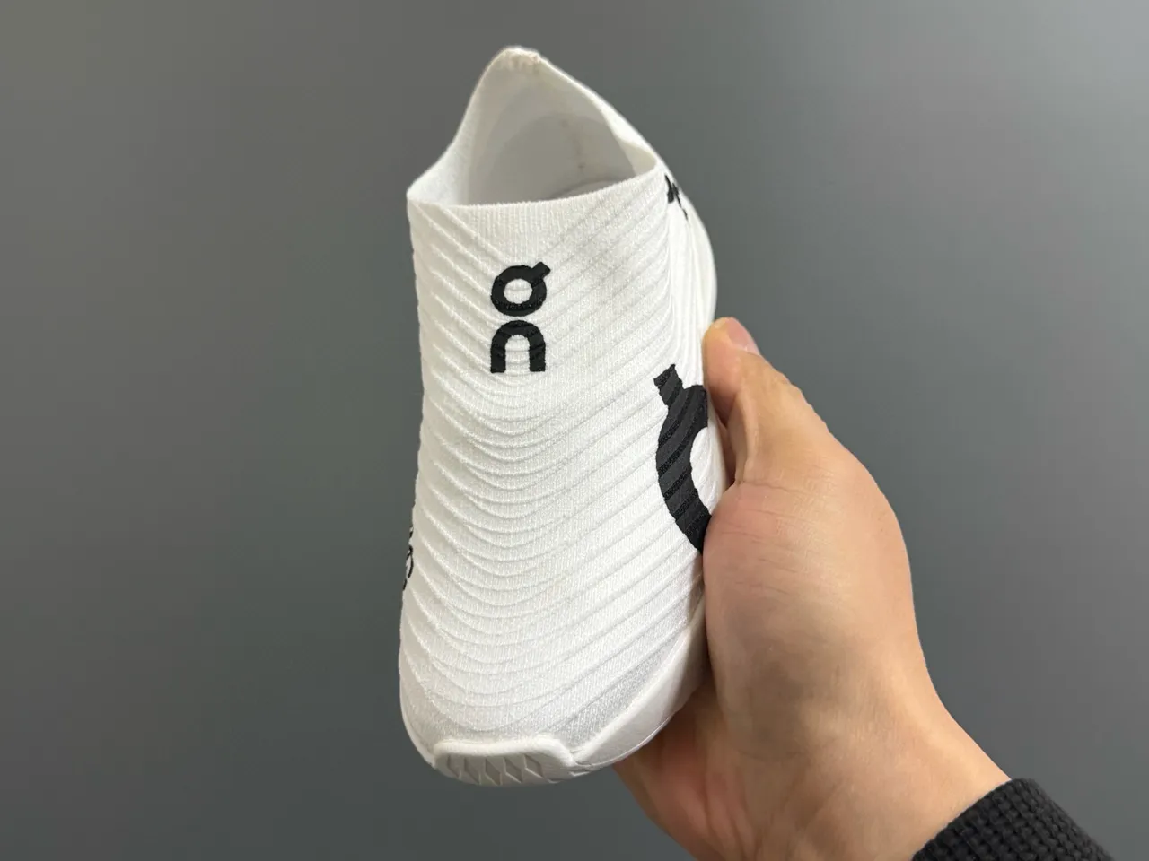 On White Green Knit Upper Sculpted CloudTec Midsole Running Shoes 23