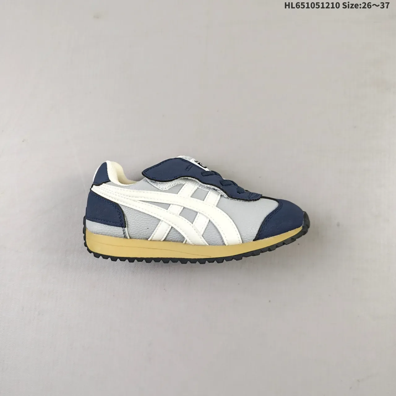 Onitsuka Tiger Navy and Yellow Tiger Stripe Lifestyle Sneakers 3