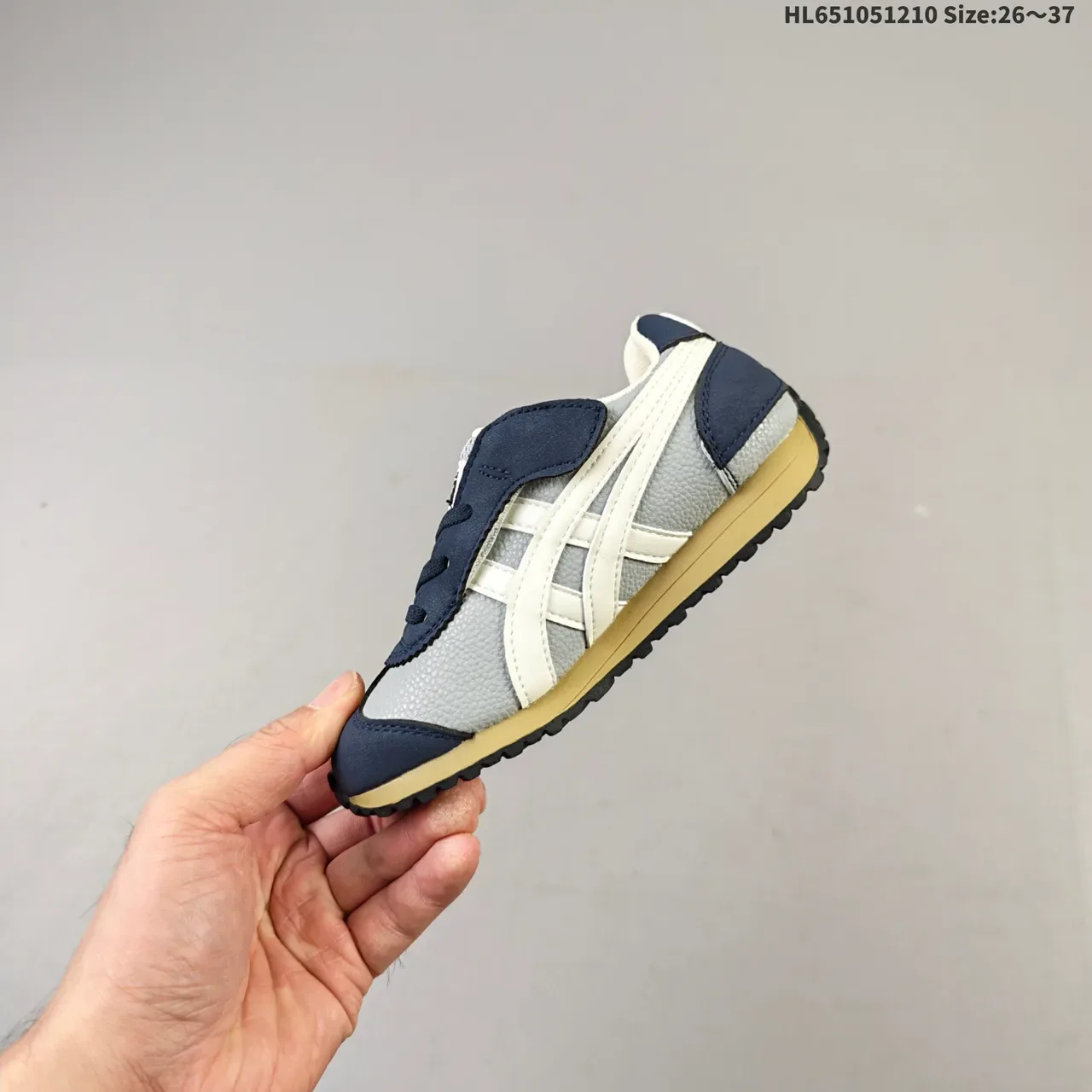 Onitsuka Tiger Navy and Yellow Tiger Stripe Lifestyle Sneakers 5